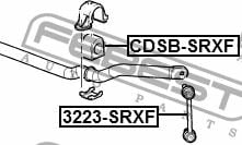 Втулка стабілізатора переднього Febest CDSB-SRXF