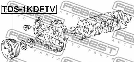 Шкив коленчатого вала Febest TDS-1KDFTV