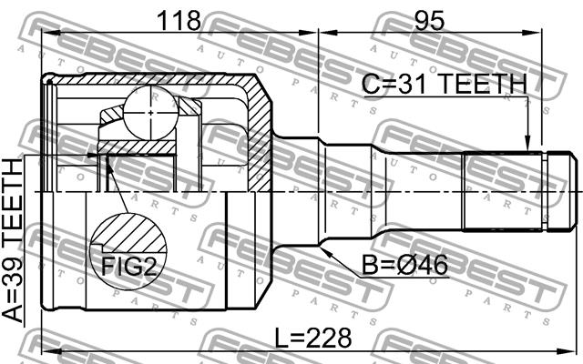 Купити Febest 2111-F150LH за низькою ціною в Україні!