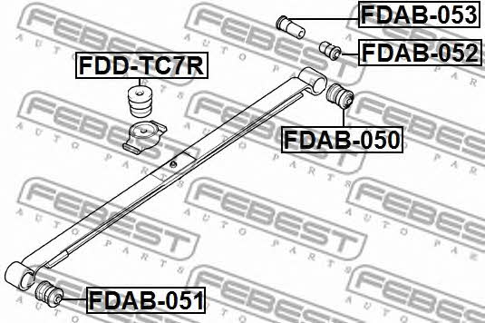 Відбійник ресори Febest FDD-TC7R