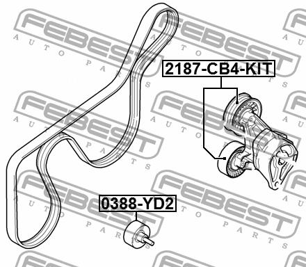 Купить Febest 2187CB4KIT – отличная цена на EXIST.UA!