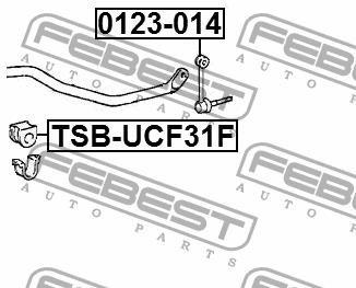 Втулка стабилизатора переднего Febest TSB-UCF31F