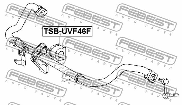 Втулка стабілізатора переднього Febest TSB-UVF46F