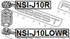 Тарелка пружины подвески задняя Febest NSI-J10LOWR