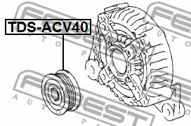 Шкив генератора Febest TDS-ACV40