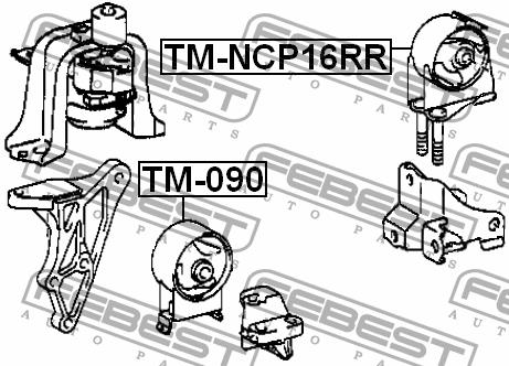Подушка двигуна Febest TM-NCP16RR