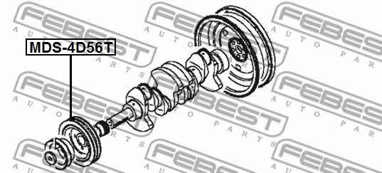 Шкив коленчатого вала Febest MDS-4D56