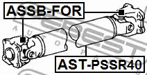 Вал карданный Febest AST-PSSR40