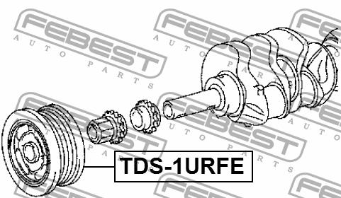 Шкив коленчатого вала Febest TDS-1URFE