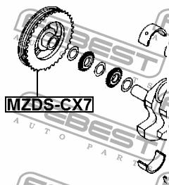 Шкив коленчатого вала Febest MZDS-CX7