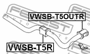 Купить Febest VWSBT5OUTR – отличная цена на EXIST.UA!