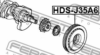 Шкив коленчатого вала Febest HDS-J35A6