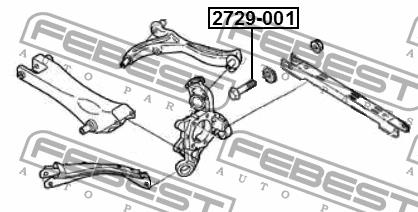Болт ексцентриковий Febest 2729-001