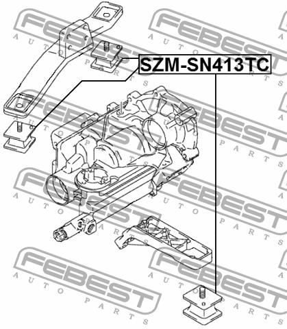 Подушка коробки передач Febest SZM-SN413TC