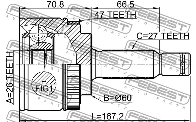 Купити Febest 2210OPIA47 – суперціна на EXIST.UA!