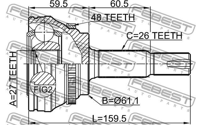 Купить Febest 0110ASV50A48 – отличная цена на EXIST.UA!