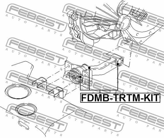 Подушка двигуна задня Febest FDMB-TRTM-KIT