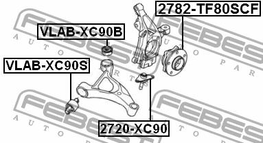 Ступица колеса передняя Febest 2782-TF80SCF