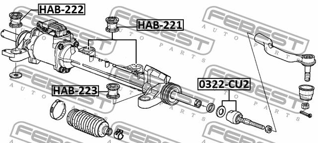 Купити Febest HAB-222 за низькою ціною в Україні!