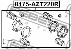 Ремкомплект гальмівного супорта Febest 0175-AZT220R