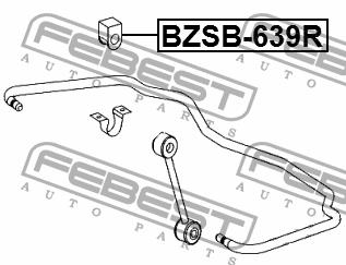 Втулка стабилизатора заднего Febest BZSB-639R