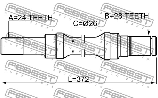 Febest Напіввісь права – ціна 6504 UAH