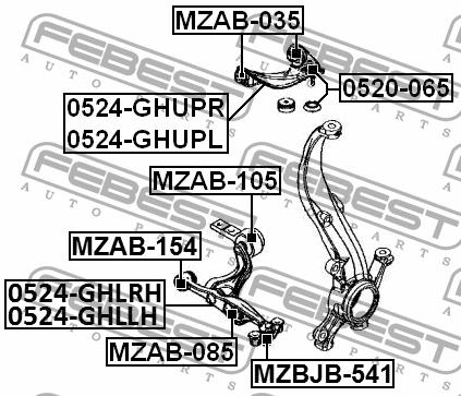 Febest Рычаг подвески передний нижний левый – цена 5772 UAH