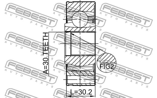 Шарнір карданного валу Febest 1211-IX35SHA