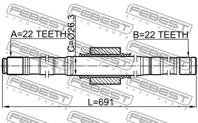 Купити Febest 0212E11MT16L – суперціна на EXIST.UA!