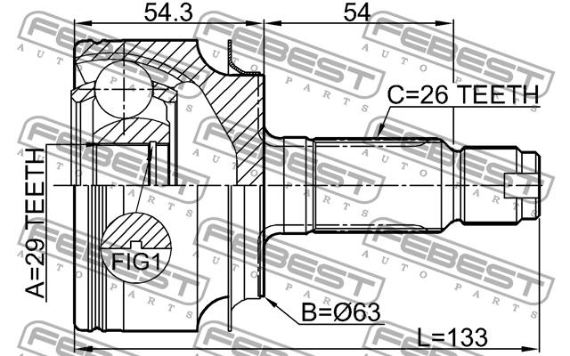 Купити Febest 0310CIVIC5D – суперціна на EXIST.UA!