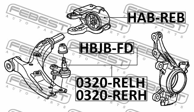 Купить Febest 0320RERH – отличная цена на EXIST.UA!