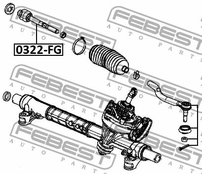 Тяга рульова Febest 0322-FG