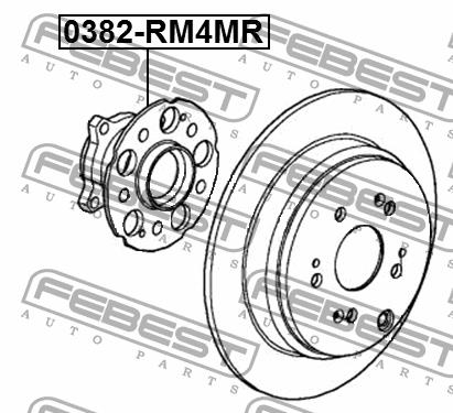 Ступица колеса задняя Febest 0382-RM4MR