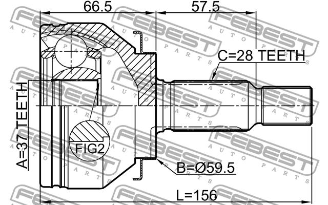 Купити Febest 0410NA8W – суперціна на EXIST.UA!