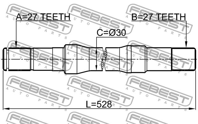 Купити Febest 1012C100RH – суперціна на EXIST.UA!