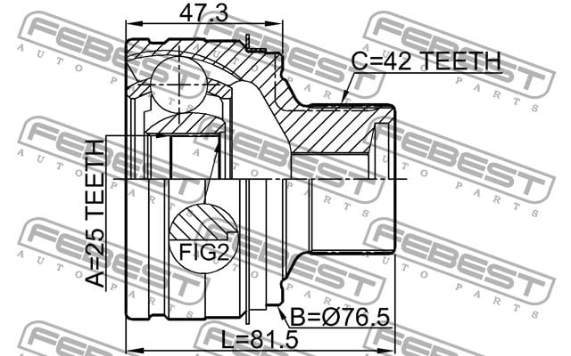 Купити Febest 1710A4 – суперціна на EXIST.UA!