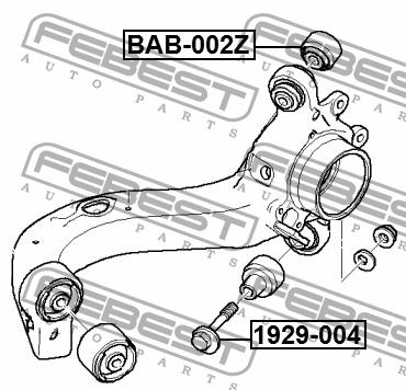Болт эксцентриковый Febest 1929-004