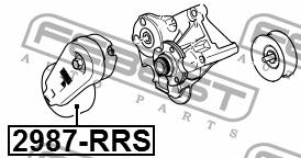 Ролик натяжной ремня поликлинового (приводного) Febest 2987-RRS