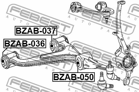 Сайлентблок переднего нижнего рычага Febest BZAB-050