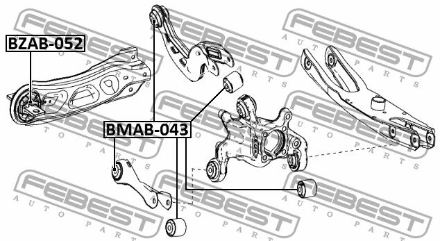 Сайлентблок заднего продольного рычага Febest BZAB-052
