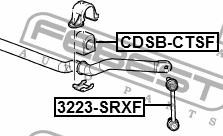 Втулка стабілізатора переднього Febest CDSB-CTSF