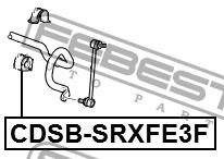 Втулка стабілізатора переднього Febest CDSB-SRXFE3F
