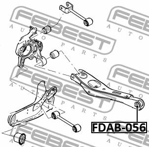 Сайлентблок заднього важеля Febest FDAB-056