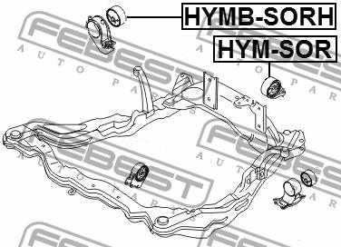 Подушка двигуна права Febest HYMB-SORH