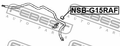 Втулка стабілізатора переднього Febest NSB-G15RAF