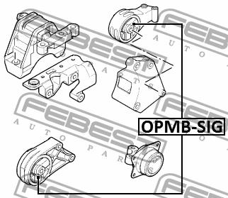 Подушка двигуна задня Febest OPMB-SIG