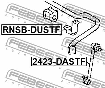 Втулка стабилизатора переднего Febest RNSB-DUSTF