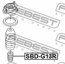 Отбойник амортизатора заднего Febest SBD-G13R