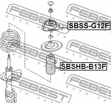 Опора переднього амортизатора Febest SBSS-G12F