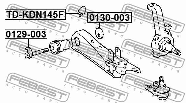 Отбойник амортизатора переднего Febest TD-KDN145F